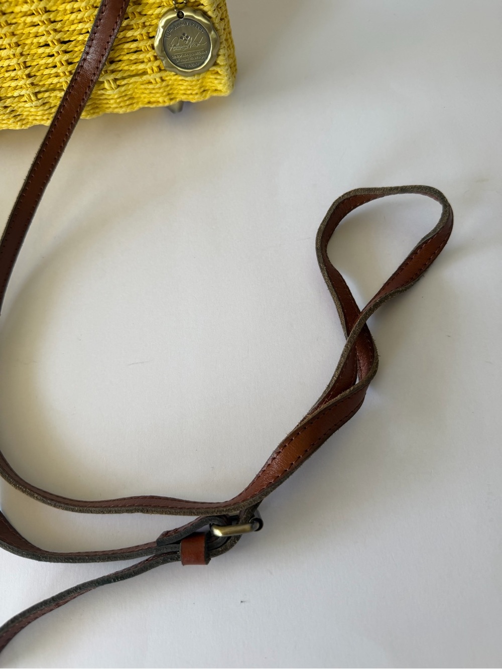 Patricia Nash Wicker Bonelle Dome Crossbody bag Yellow - Picture 5 of 12